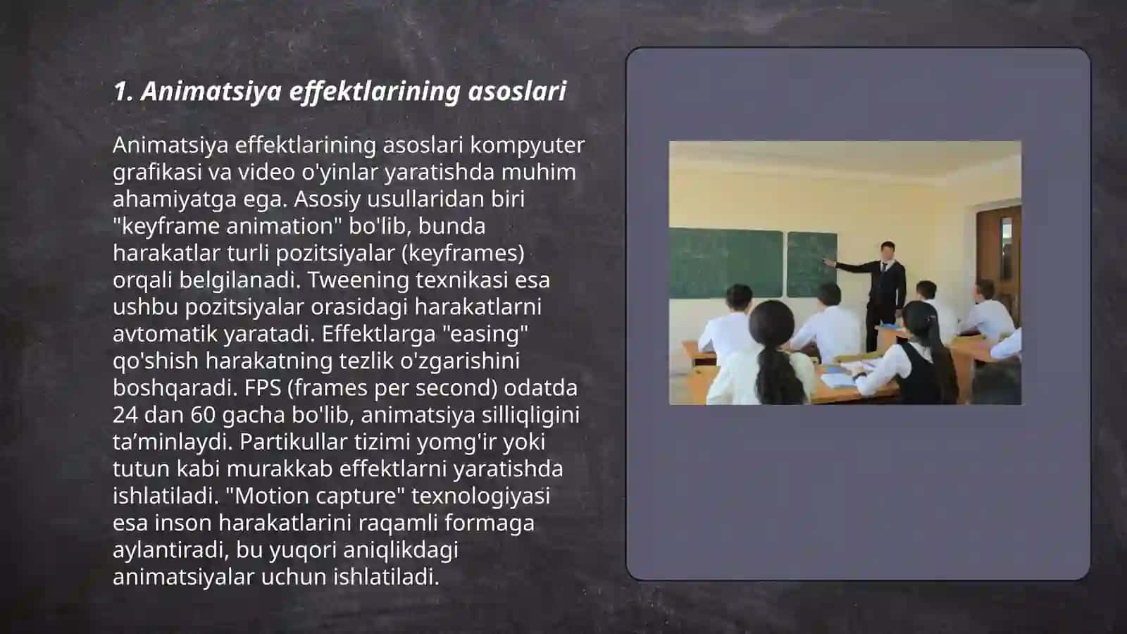 Animatsiya effektlari ta'limi 3