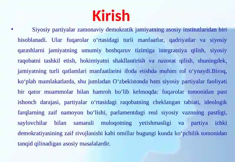 Siyosiy partiyalar faoliyatini takomillashtirish 3