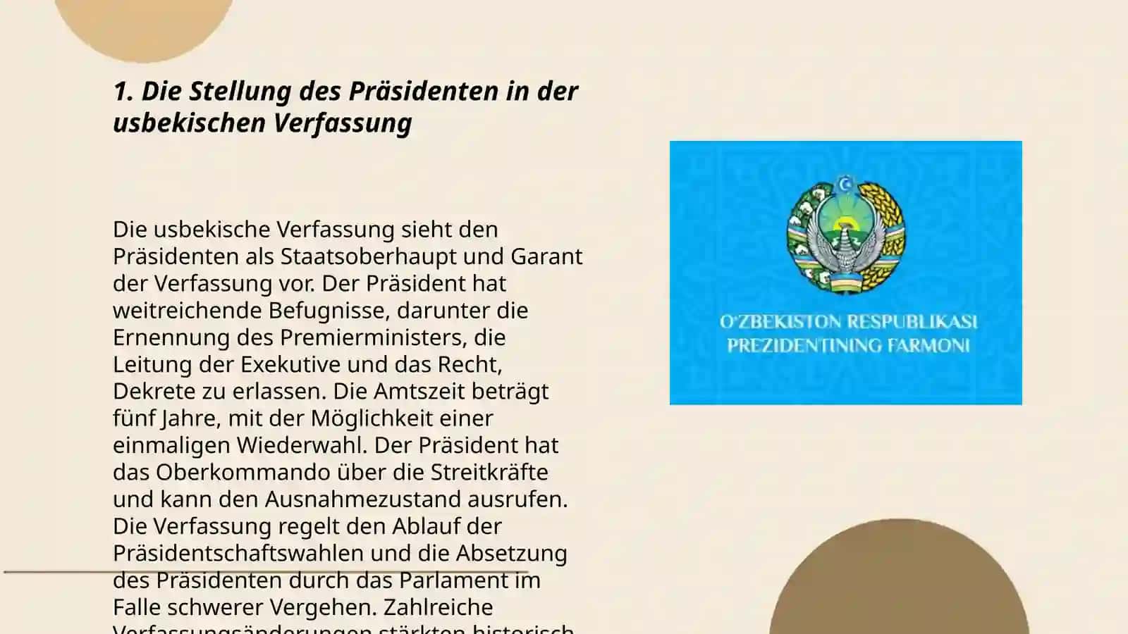 Oʻzbekiston Respublikasi Prezidentining konstitutsiyaviy huquqiy maqomi 3
