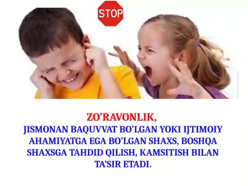Biz zo'ravonlikka qarshimiz 3