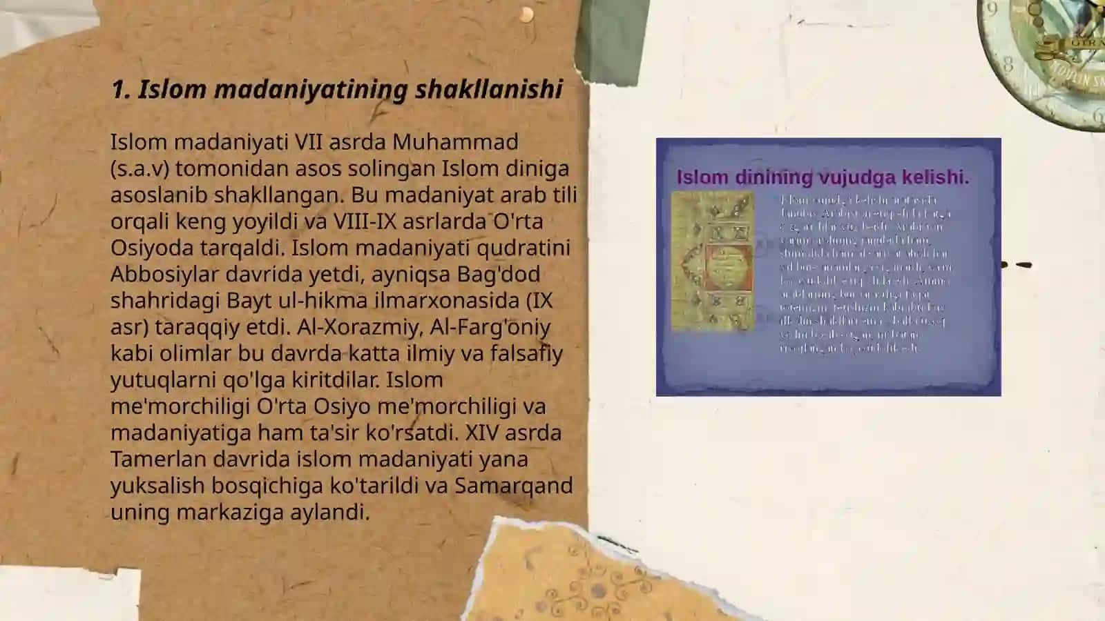 Islom madaniyatini tarkib topishi va rivojlanishi 3