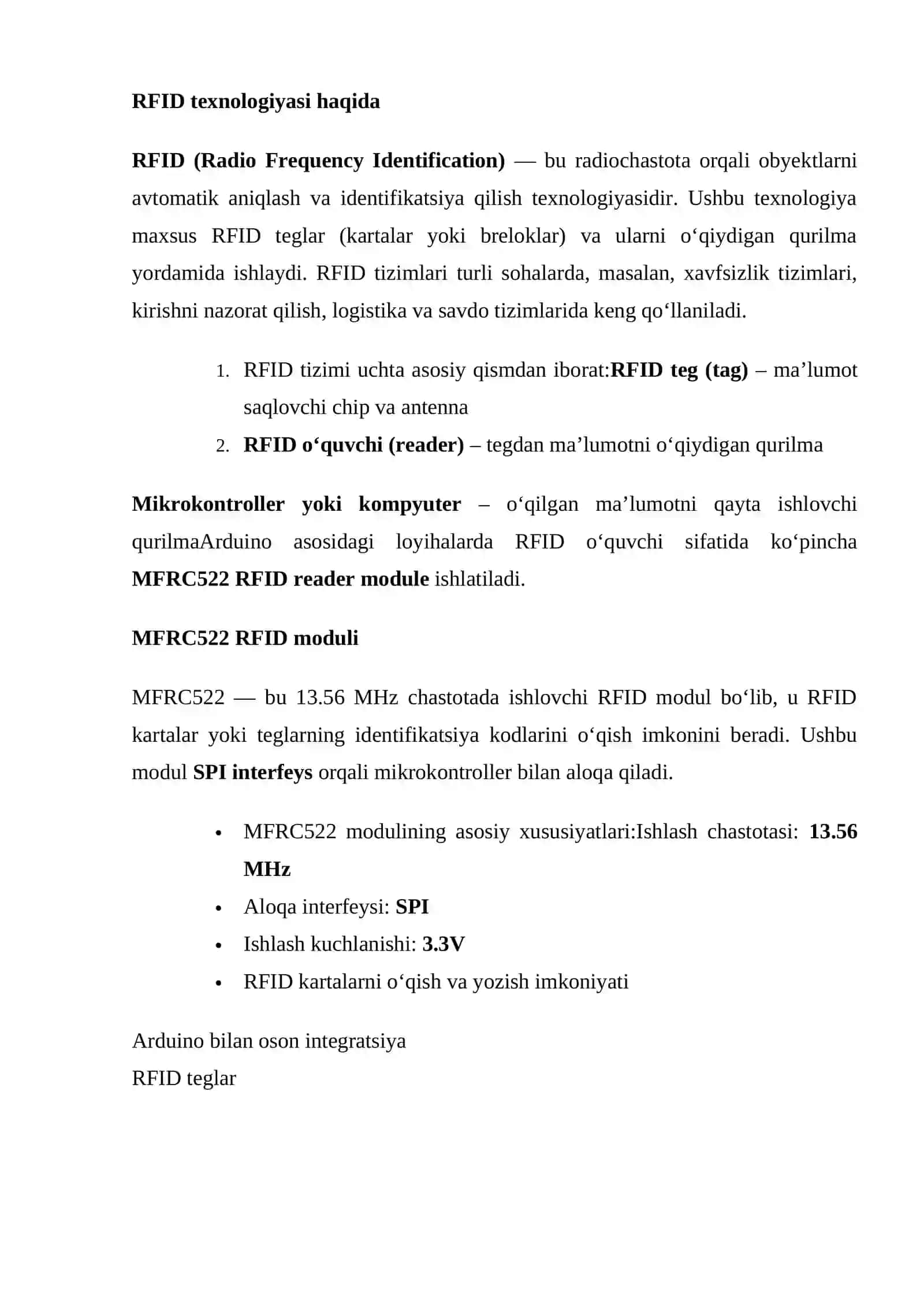 Radiochastotali identifikatsiya sensori ma’lumotlari 3
