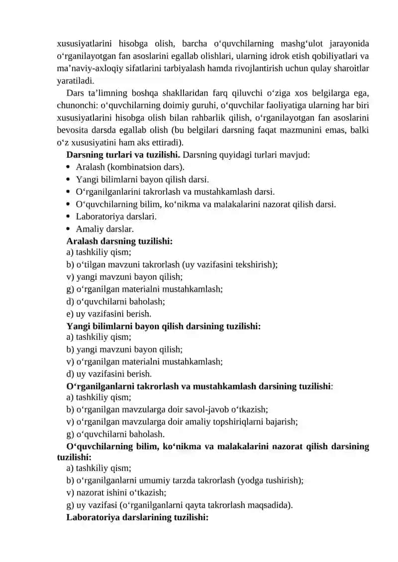 Ta’limni tashkil etish shakllari va turlari 3