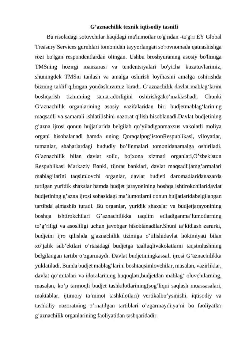 G'aznachilik tashkilotining strategik ahamiyati 3