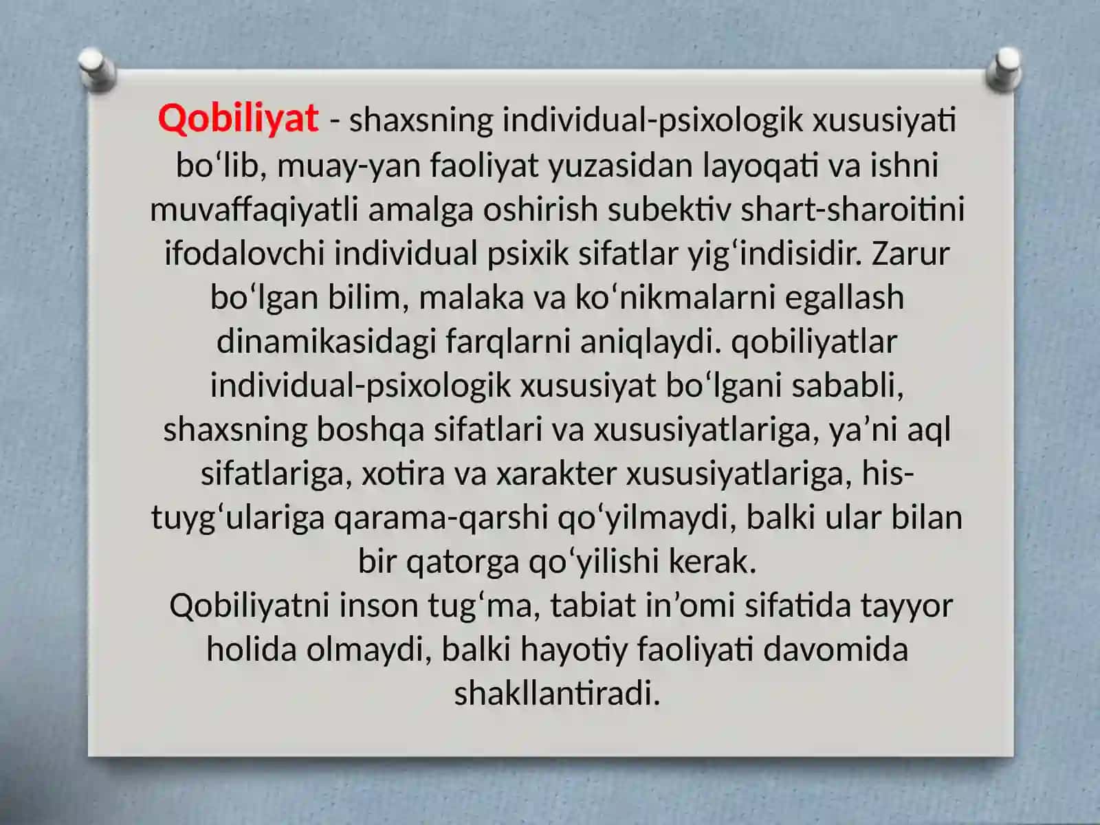 O`qituvchi faoliyati da pedagogik qobiliyat 3