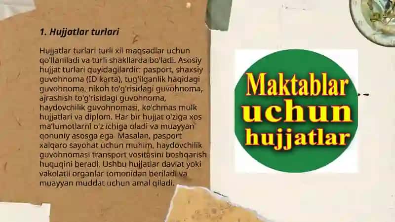 Hujjatlar turlari 3