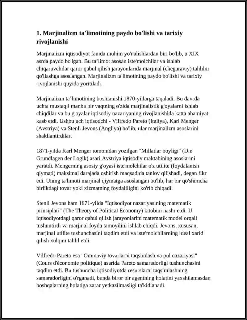 MARJINALIZM TA'LIMOTI VA UNING IQTISODIY MAZMUNI 3