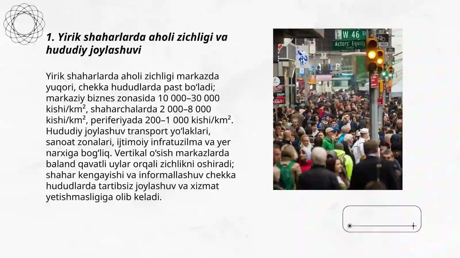 Aholining joylashuvi va uni pozitsiyasi(yirik shaharlarda aholi) 3