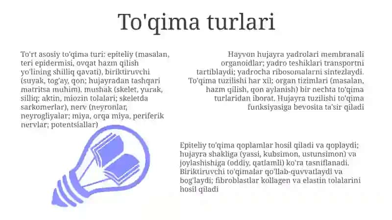 Hujayra yadrosi va hayvon toʻqimalari 3
