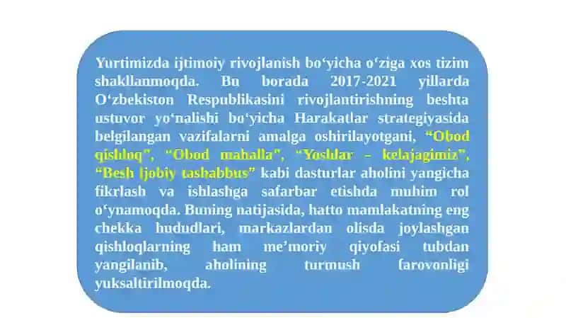 Yangi O‘zbekiston: milliy tiklanishdan – milliy yuksalish sari 3