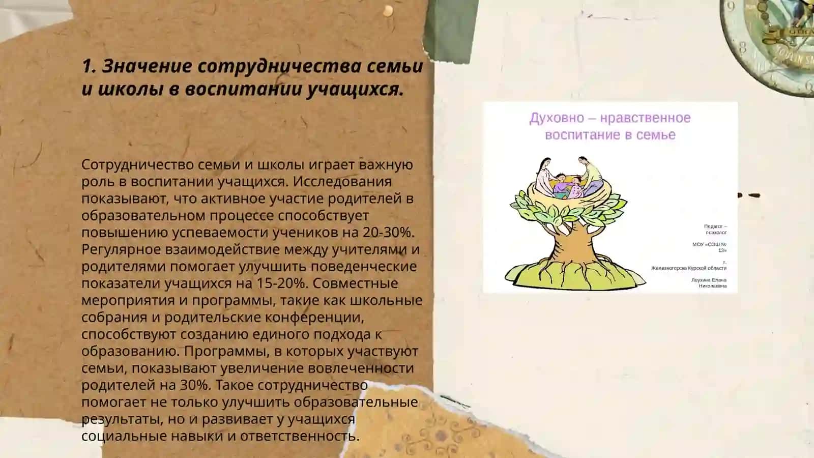 Сотрудничество семьи, махалли и школы в духовно-нравственном воспитании учащихся 3