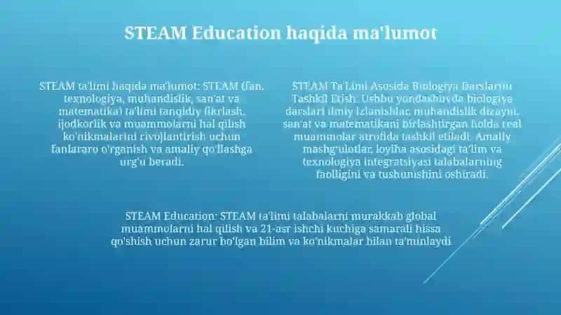 Steam Ta'Limi Asosida Biologiya Darslarini Tashkil Etish 3