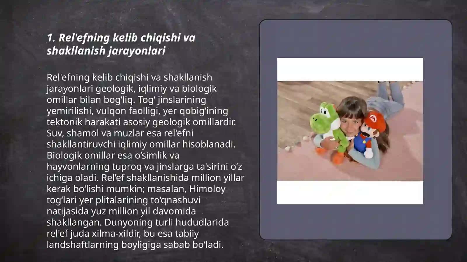 Rel'eflar yoshi va ular rivojlanishining asosiy yo'nalishilari 3