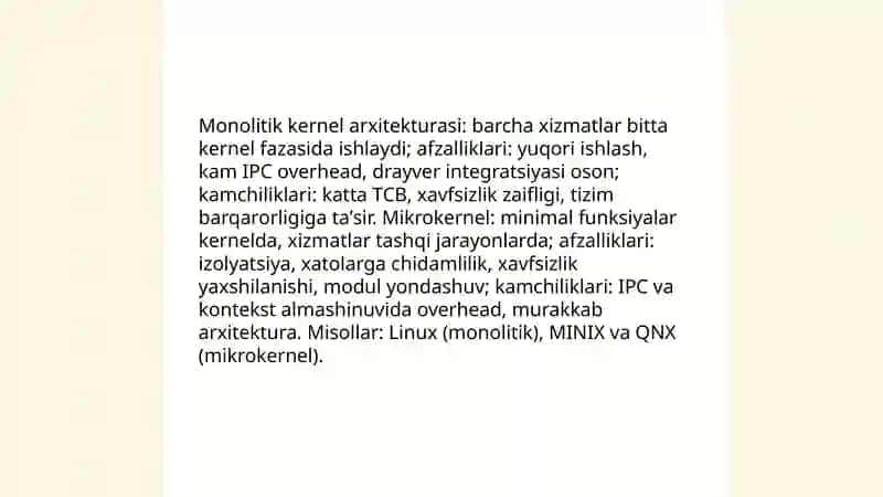 Zamonaviy operatszon tizimlaming giyosiy tahlili 3
