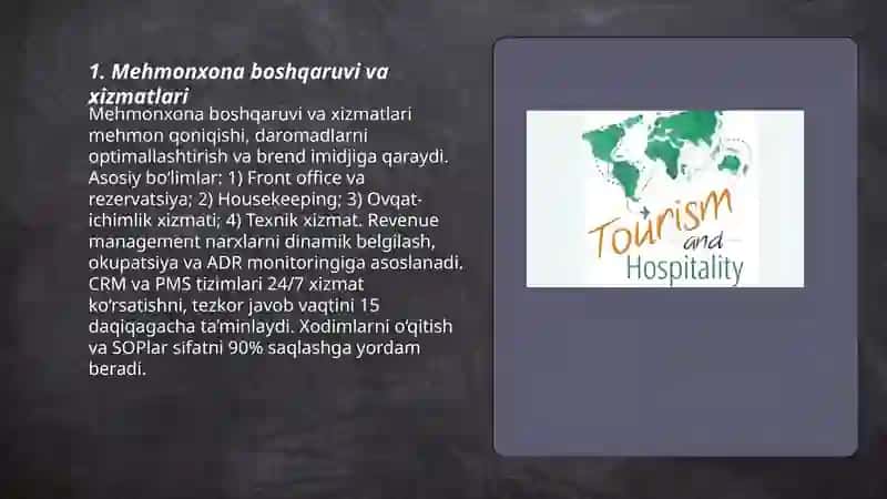 Mehmonxona boshqaruvi va xizmatlari 3