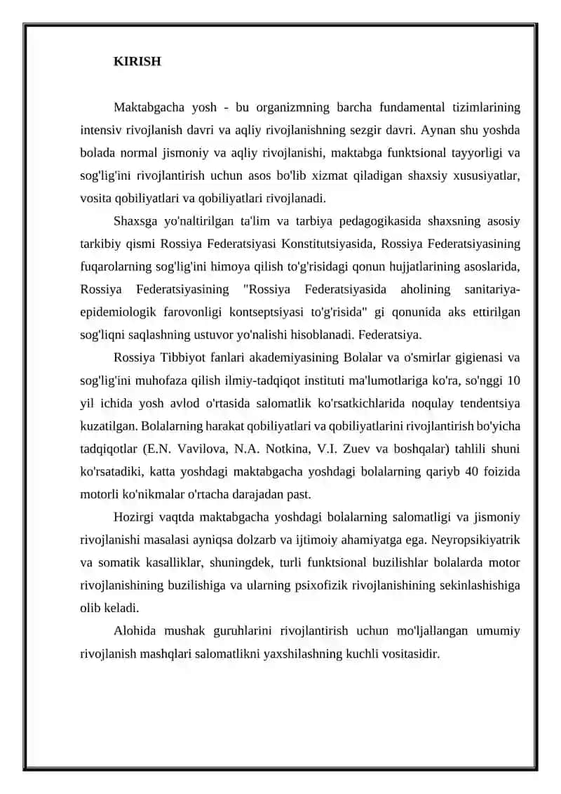 MAKTABGACHA YOSHQAGI BOLALAR UCHUN SPORT MASHQLARI SPORT MASHQLARIGA O'RGATISH METODIKASI 3