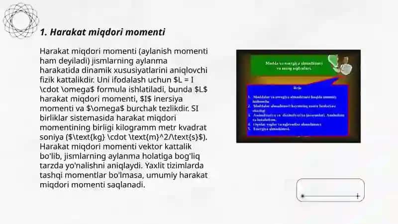 Harakat miqdori momenti 3