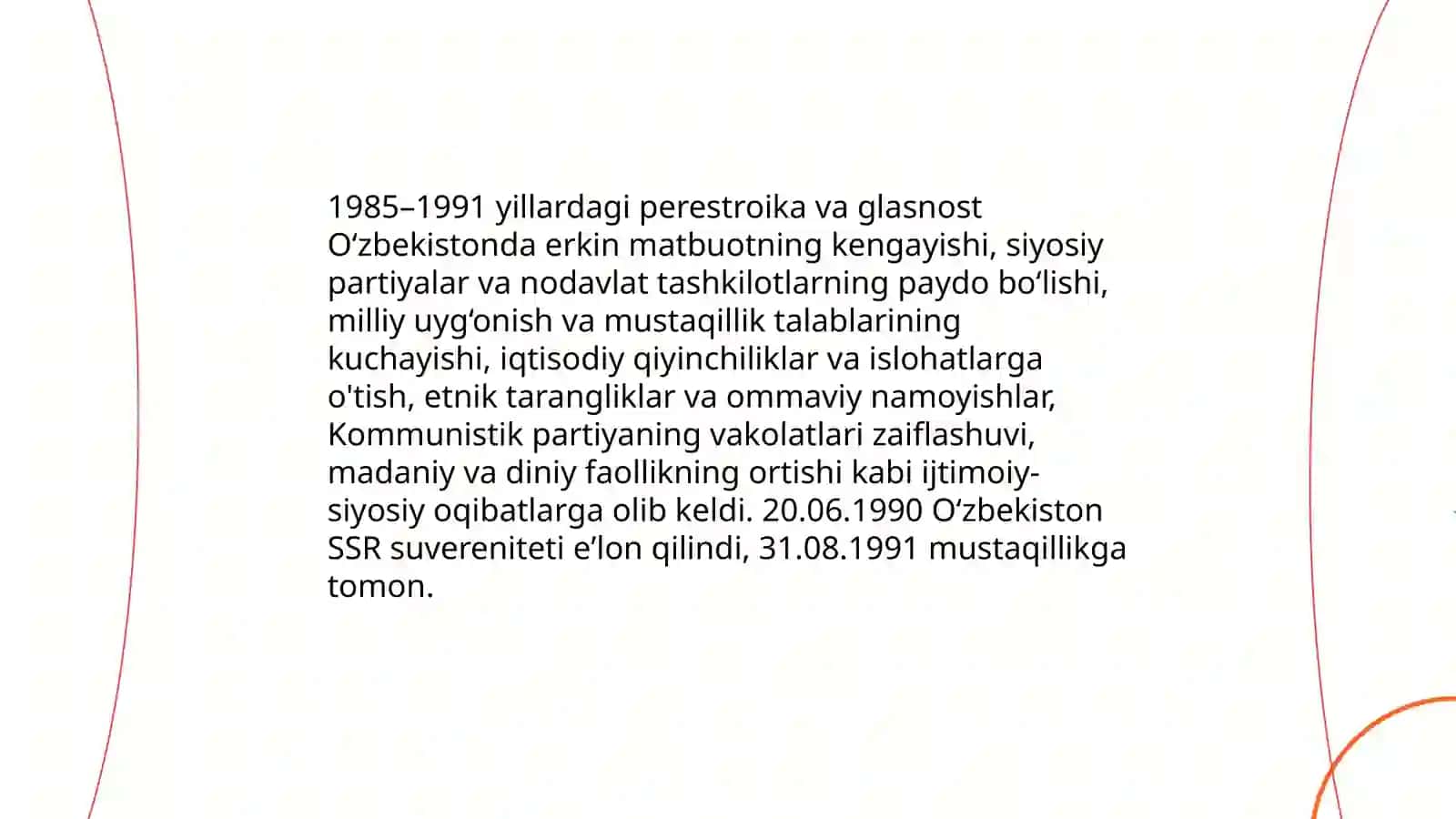 Mustaqillikka erishish arafasida Ozbekistonda ijtimoiy siyosiy jarayonlar 3