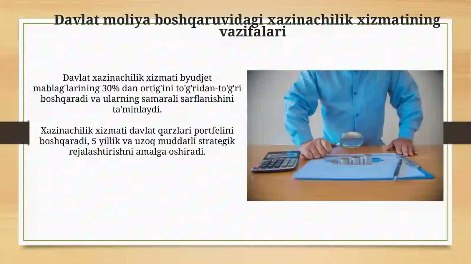 Davlat moliyasini boshqarishda G'aznachilik xizmatini o'rni 3