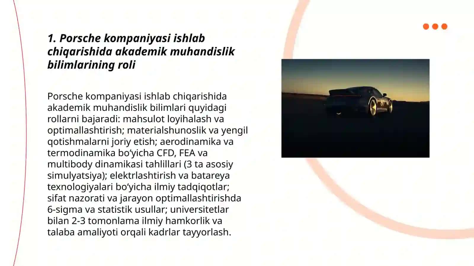Porsche kompaniyasi faoliyatida akademik bilim va professional kompetensiya 3
