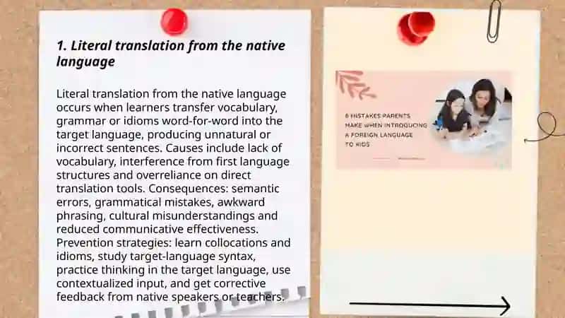 Mistakes in language learning 3