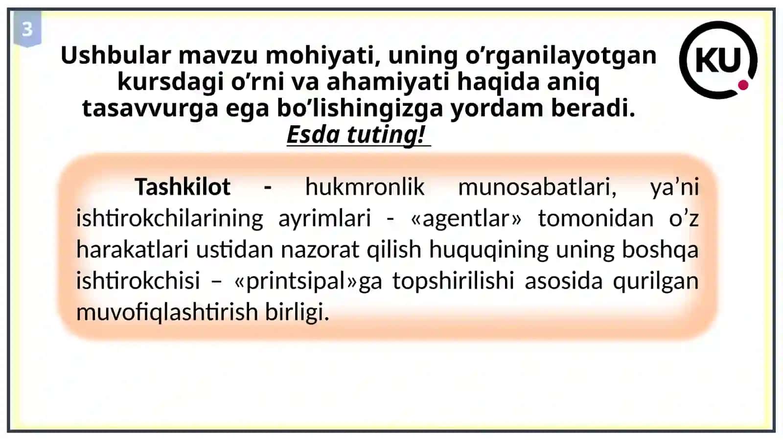 Amaliy mashg’ulot: Tashkilotni amaliy tahlil qilish nazariyasi 3
