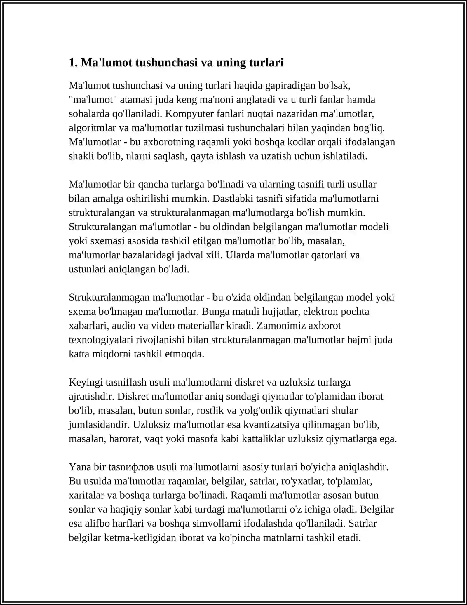 MA'LUMOTLAR, ALGORITMLAR VA MA'LUMOTLAR TUZILMASI TUSHUNCHALARI 3