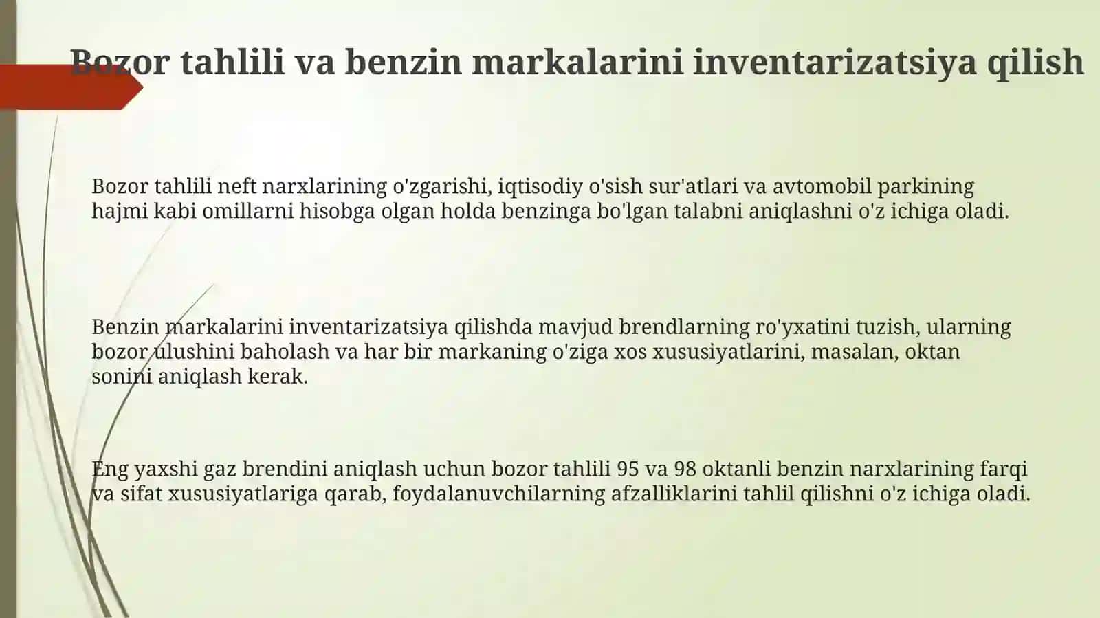 Biznes reja yaratish eng sifatli gaz markasi qanday aniqlanadi 3