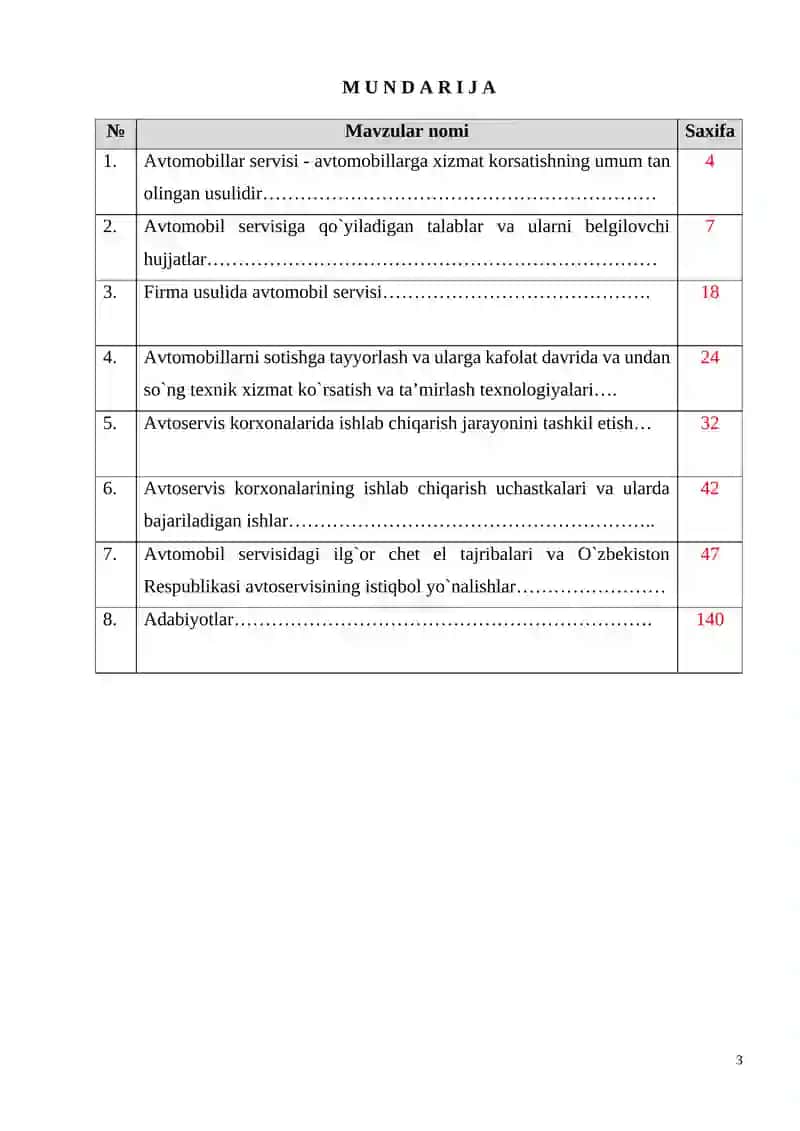 Avtomobillar teхnik ekspluatatsiyasi va servisi 3