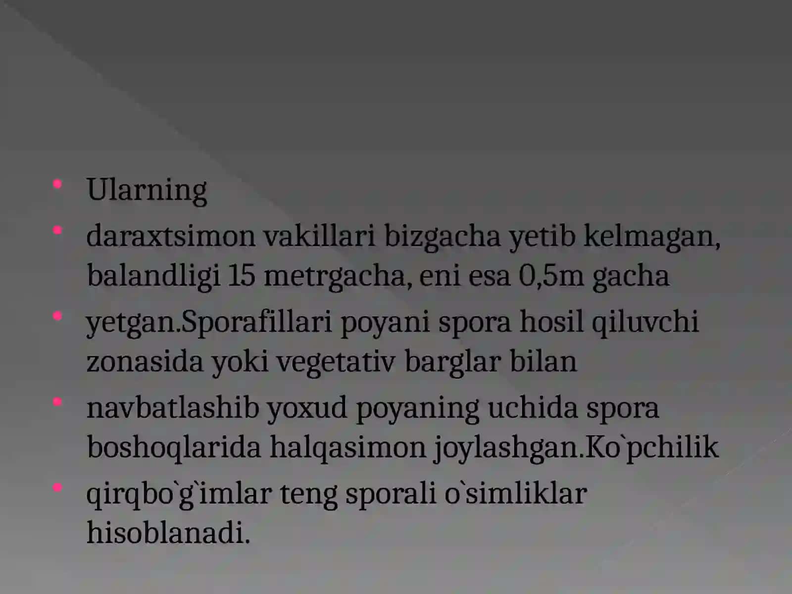 Qirqbo`g`imtoifalar bo`limi 3