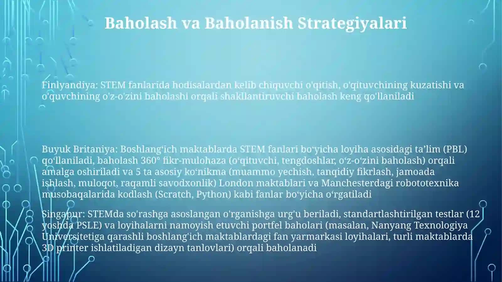 Boshlang'ichsinflarda STEAM texnologiyasi asosida xorijiy davlatlar tajribasi 3