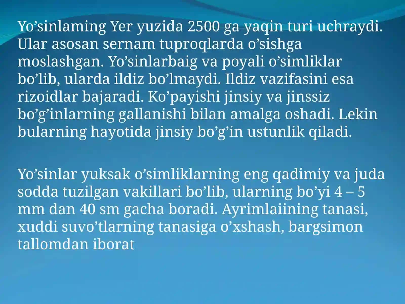 Botanika fanidan KRUS ISHI 3