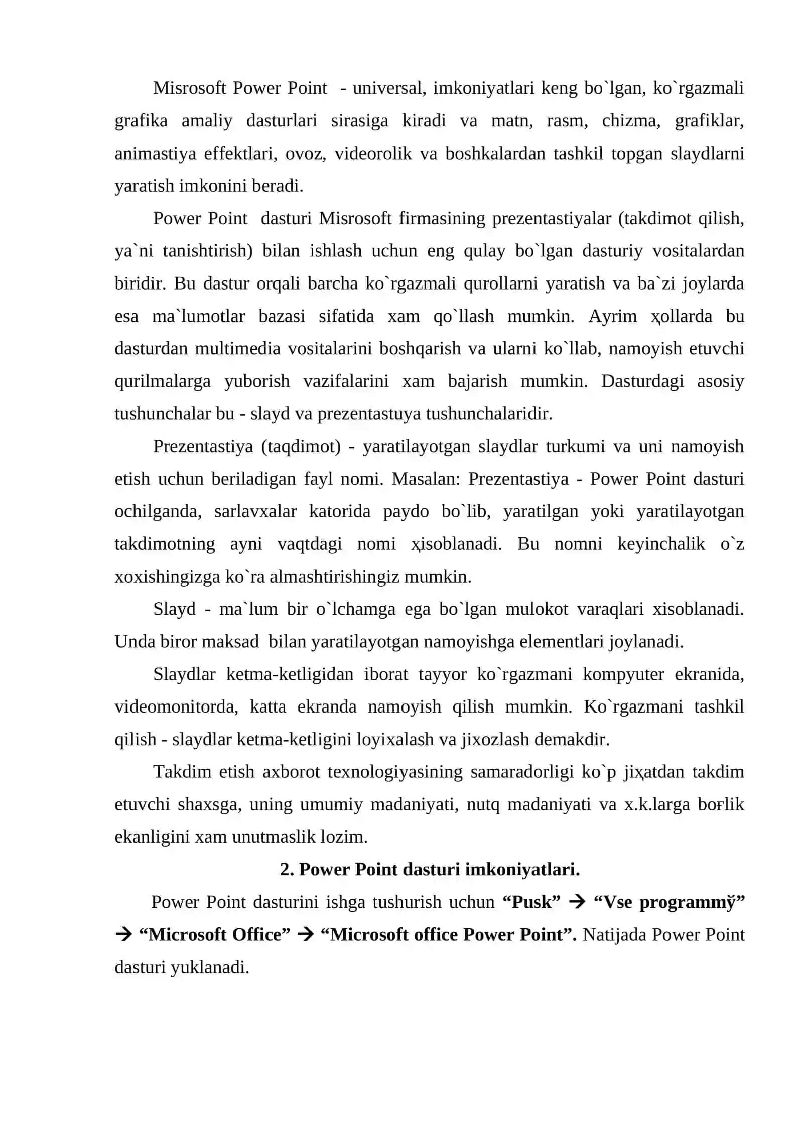 Taqdimot tayyorlash dasturlari va ularning texnologiyasi 3