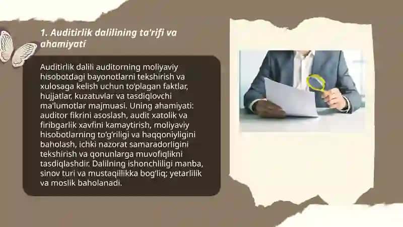 Auditirlik Dalillari va Ular Turlari 3