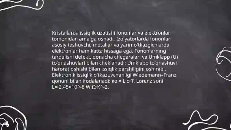 Kristallar issiqlik utkazuvchanligining mexanizimi 3
