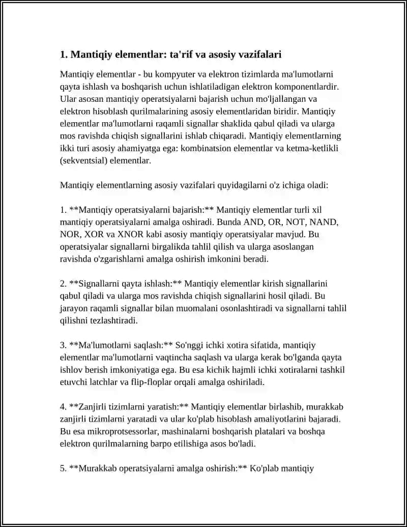 Mantiqiy Elementlar 3