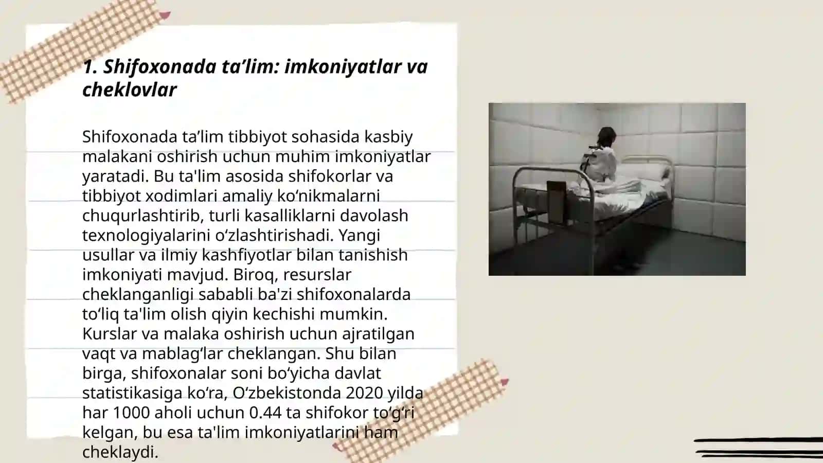 Shifoxonalarda uzoq davolanuvchi maktab oʻquvchilari latino rivojlanishida ulardagi kasalliklarining chuqurligi va tuzalishiga qarab pedagogik modellarni tanlash 3