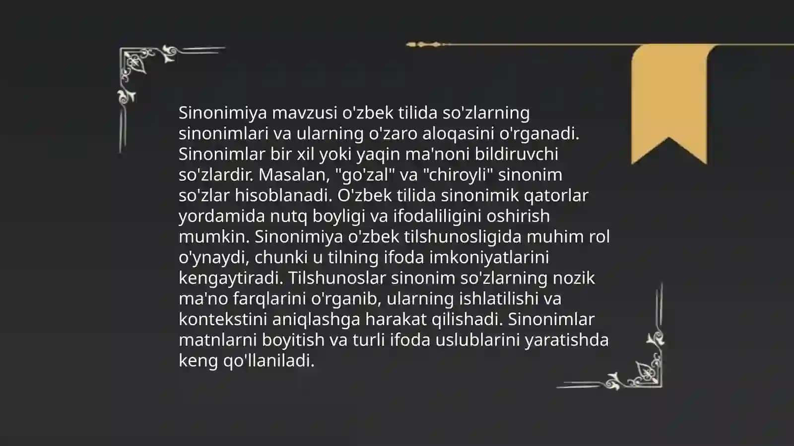 Leksik ma'noning paradigmatik munosabatlari 3