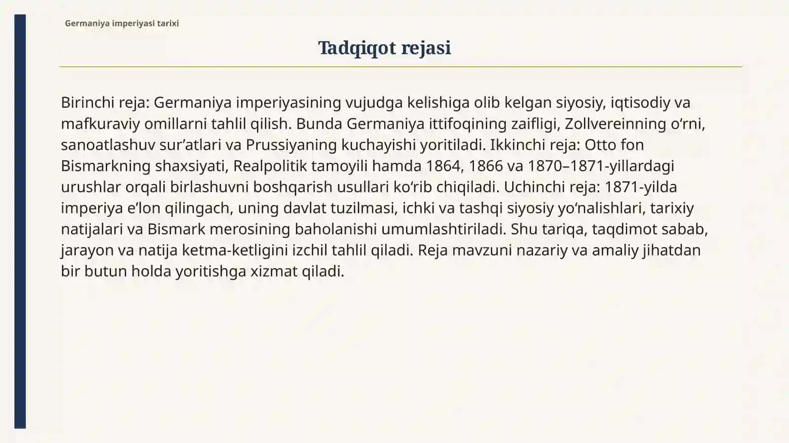 Germaniyaimperiyasining vujudga kelishi va Otto fon Bismarkning roli 3