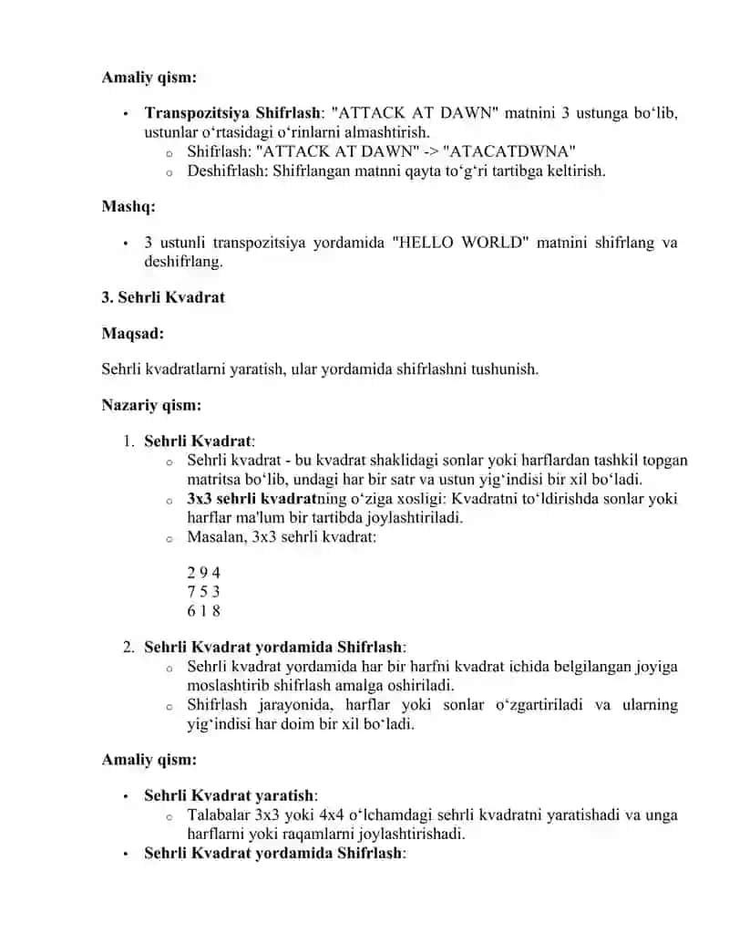 Sodda Shifrlash Algoritmlari 3