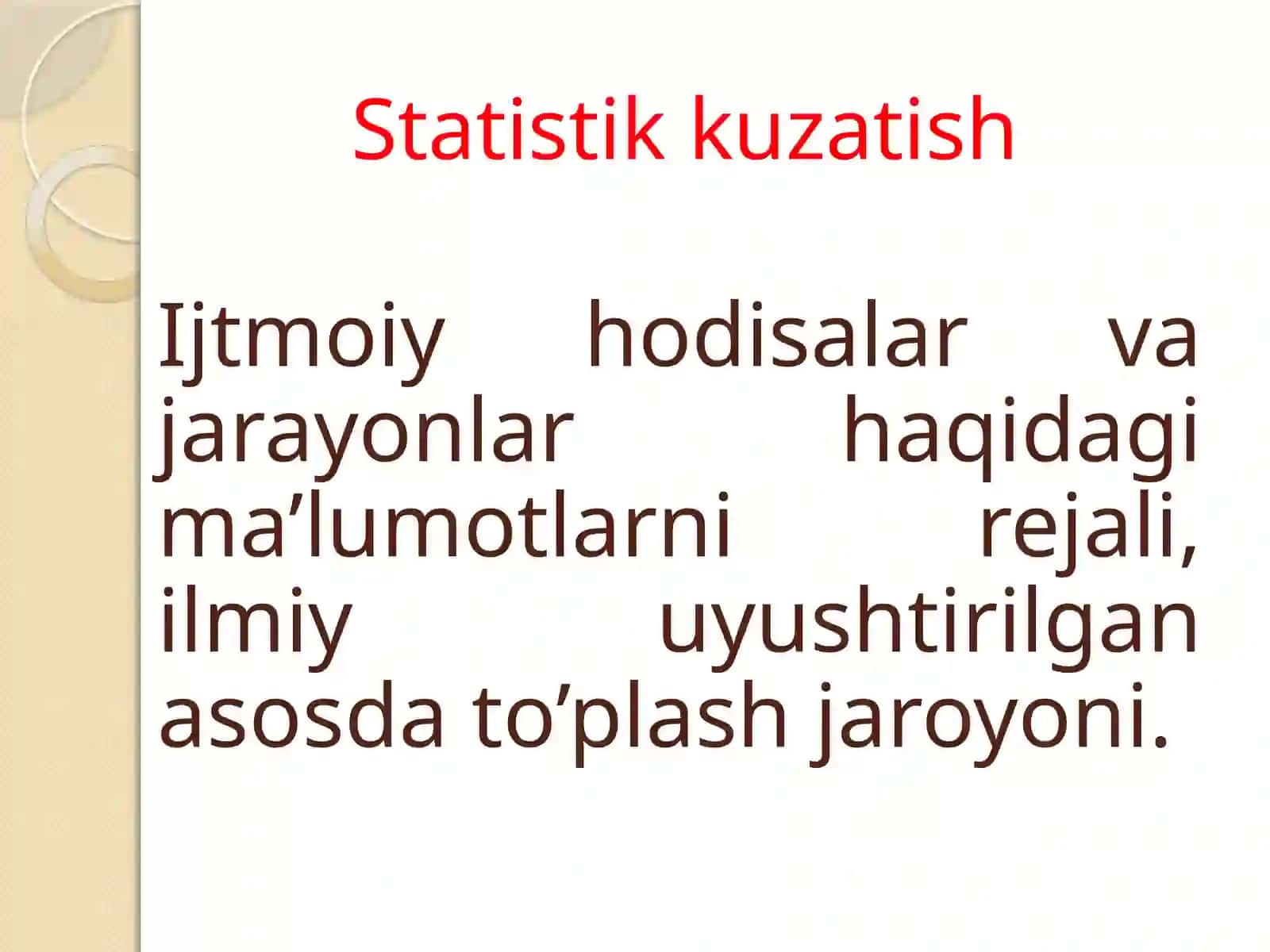 Statistik kuzatish 3