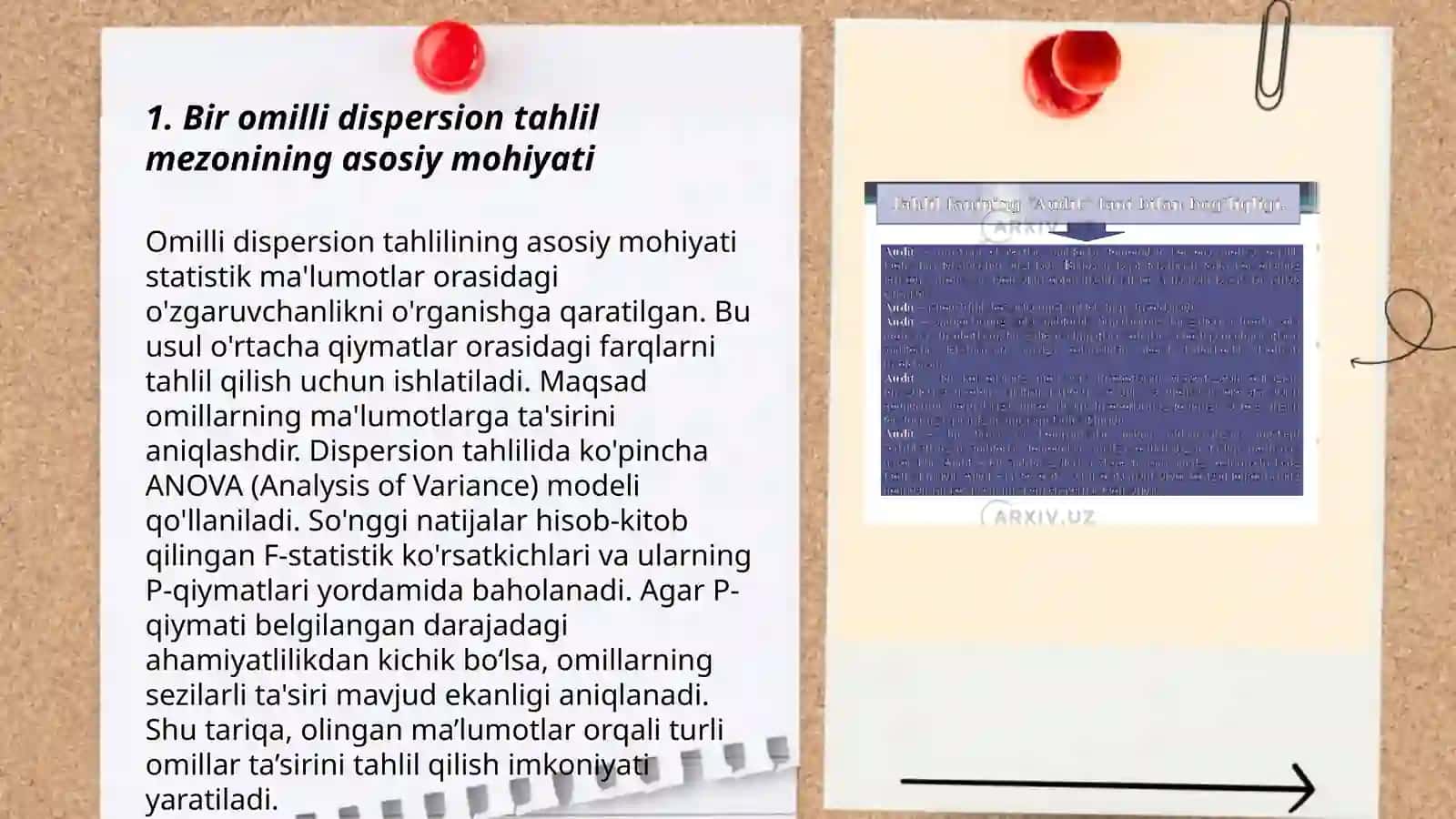Bir omilli dispersion tahlil mezoni 3