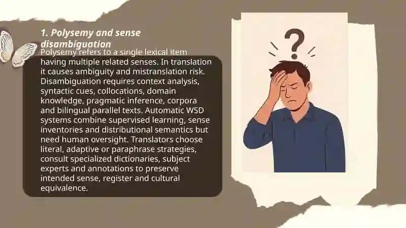 Lexical problems in translation 3