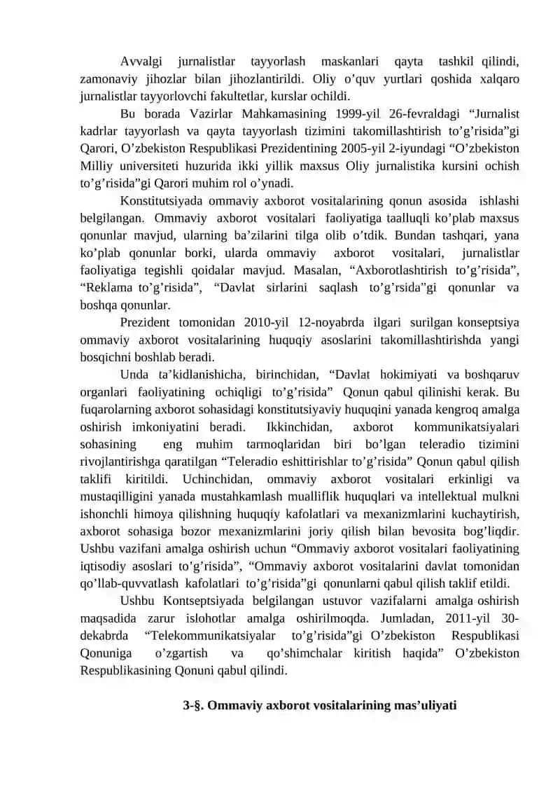 Ommaviy axborot vositalari konstitutsiyaviy asoslari 3