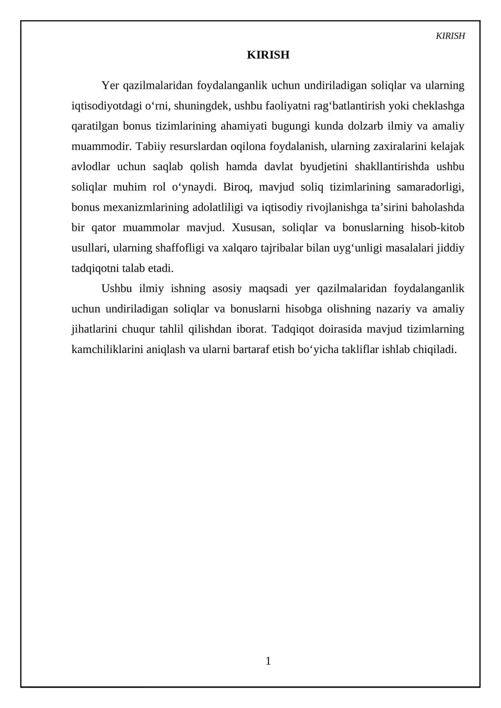 Yеr qа’ridаn fоydаlаngаnlik uchun sоliqlаr vа bоnuslаr hisоbi 3