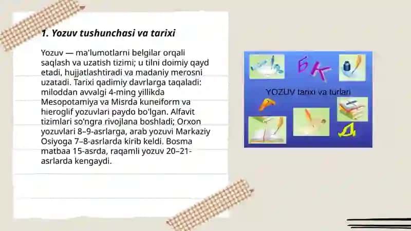 Yozuv va uning turlari 3