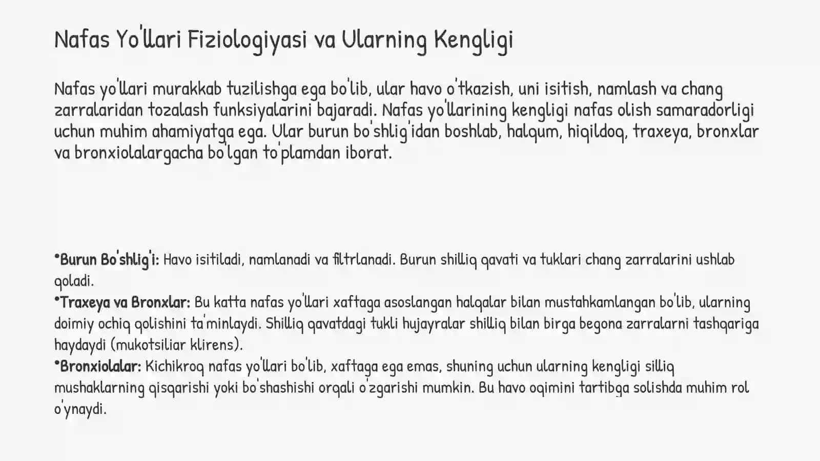 Nafas Fiziologiyasi: Boshqaruv va Tashqi Muhit Ta'siri 3