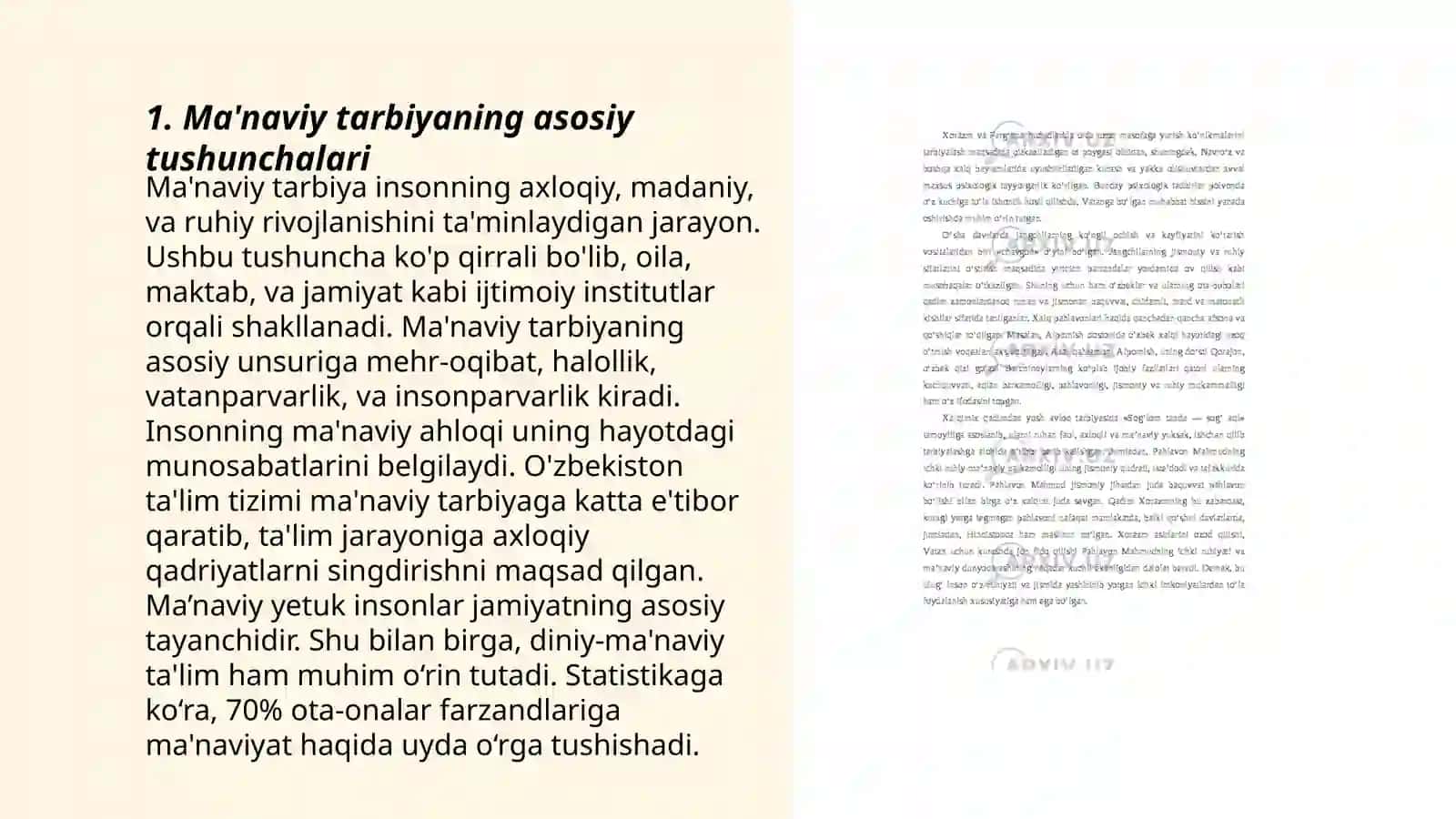 Yuksak ma'naviyatli shaxsni shakllantirish haqidagi kontseptual g'oyalar 3