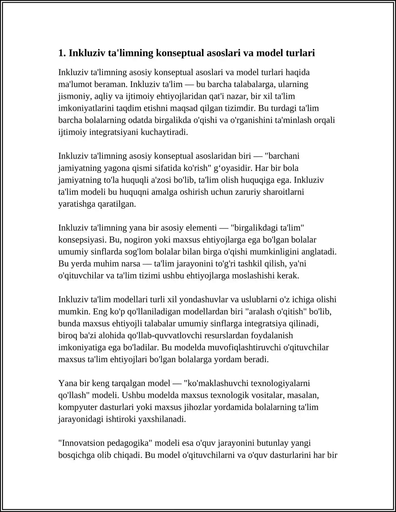 INKLUZIV TALIM MODELLARI 3