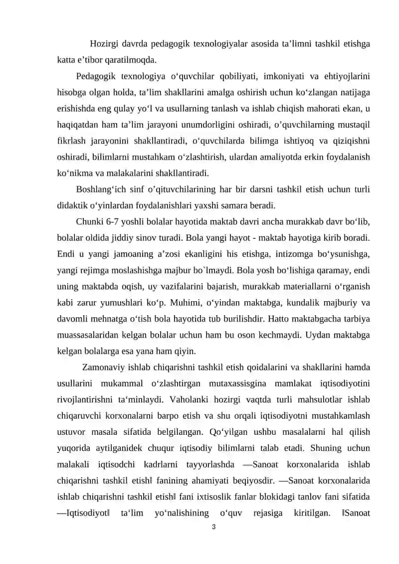 O‘quvchilarga «Tuxumli taomlar tayyorlash va dasturxonga tortish (blinchik, quymoq, tuxumni qaynatish, qovurish)» mavzusini o‘qitish metodikasi 3